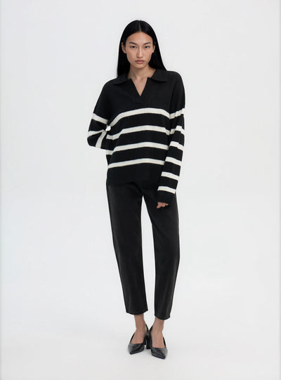 Gestreiftes Poloshirt mit Kragen