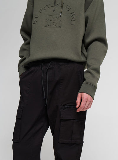 Pantaloni cargo con coulisse e tasche
