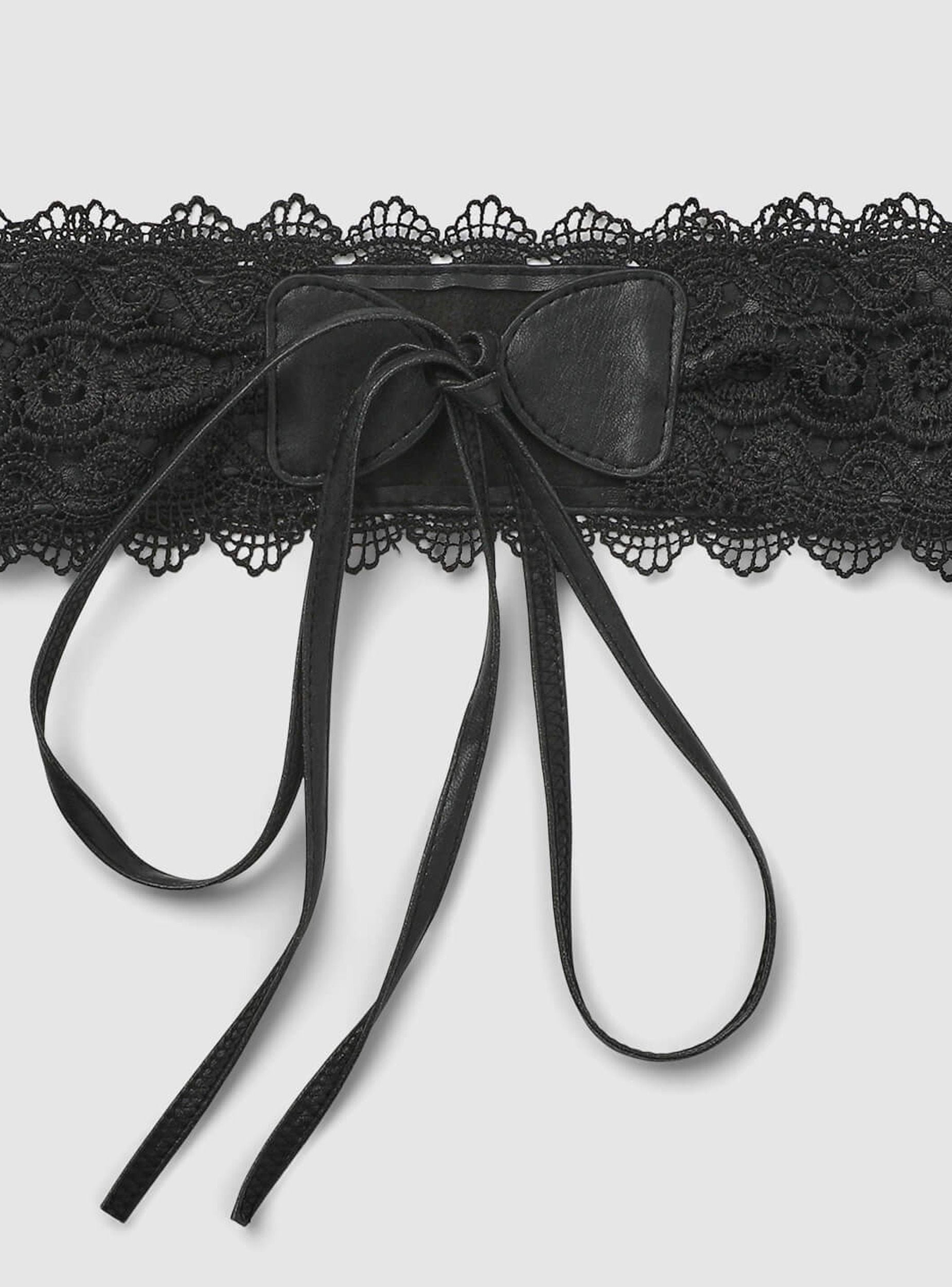 black lace belt for dress Extra Long Black Floral Lace Sash Belt by Satin Swank