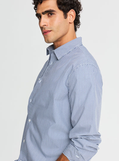 Camicia a righe con colletto classico
