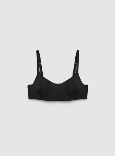 Bra with moulded cups in a solid colour