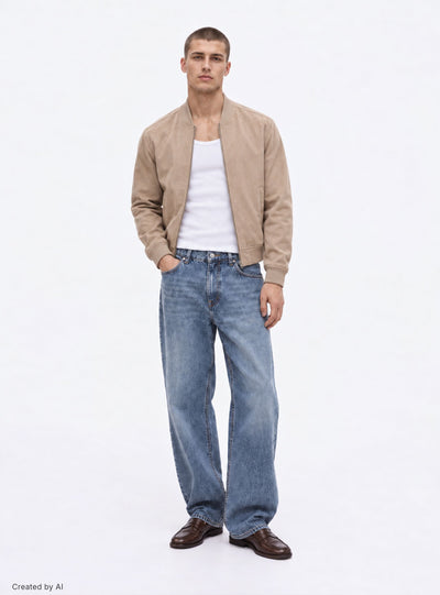 Bomber simil camoscio