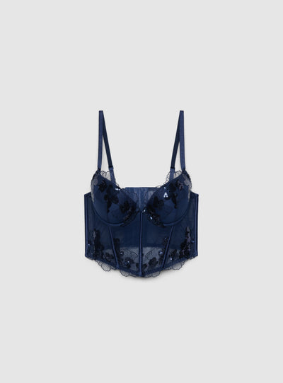 Corsetto tulle e paillettes