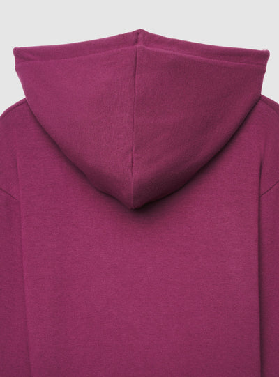 Felpa crop con cappuccio e zip