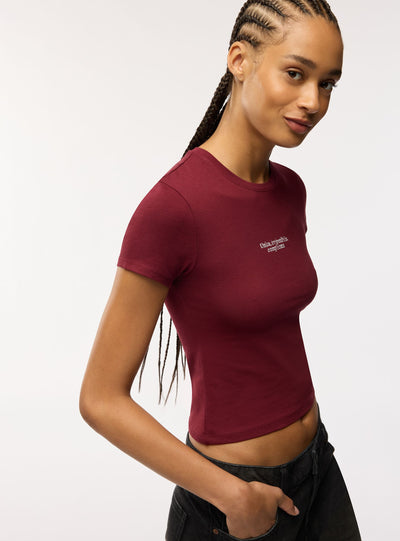 T-shirt slim con scritta