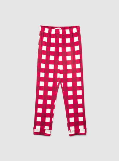 Long pajama set with animal print
