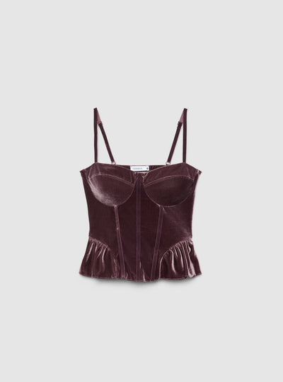 Bustier-Top mit Cups und Peplum