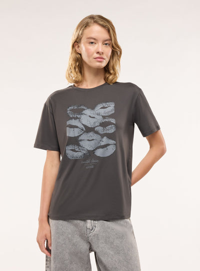 T-shirt ampia con stampa