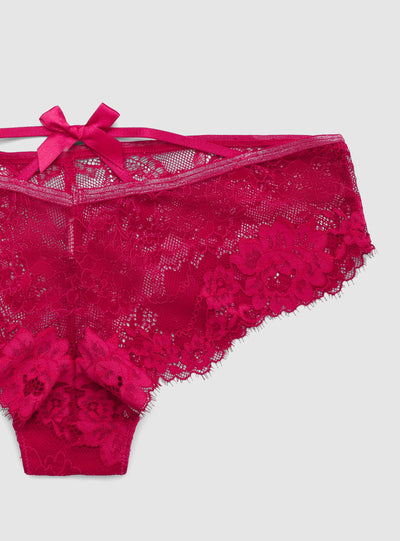 Slip brasiliana in pizzo con fiocchetto