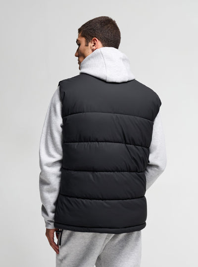 Gilet imbottito puffy con collo alto