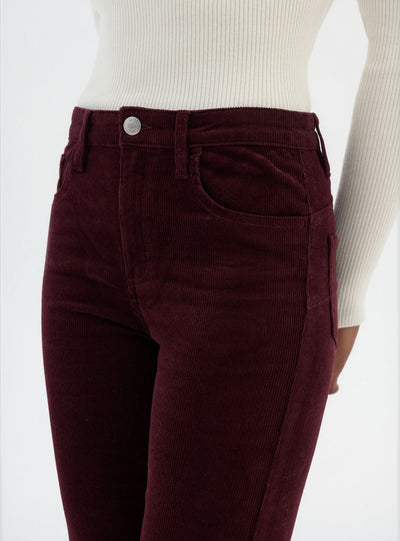 Corduroy flared trousers