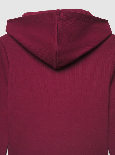 T-shirt crop con cappuccio e stampa college