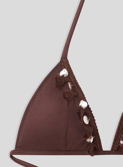 Reggiseno bikini con nappine