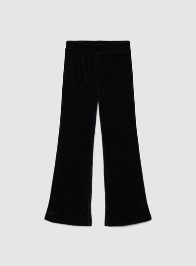 Leggings lunghi a costine svasati