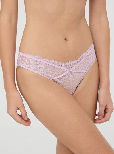Slip brasiliana in pizzo con cuore