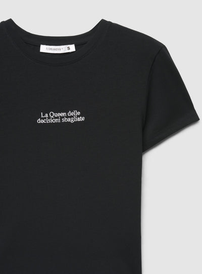 T-shirt slim con scritta
