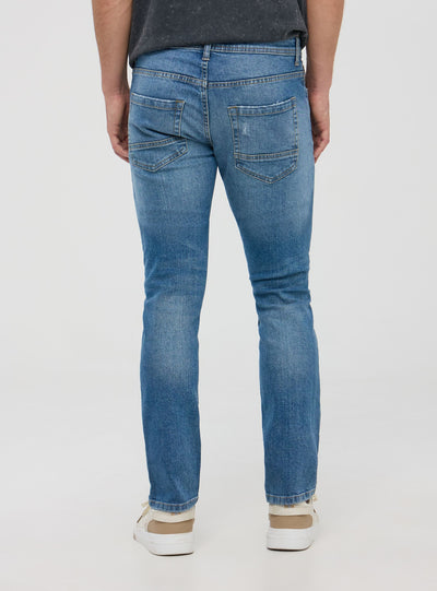 Jeans regular fit con strappi