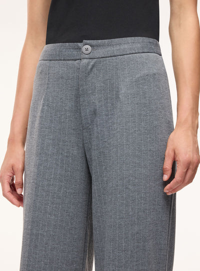 Pantaloni wide leg gessati
