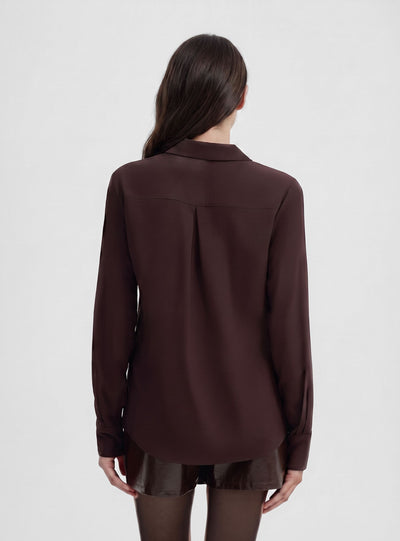 Camicia ampia a tinta unita