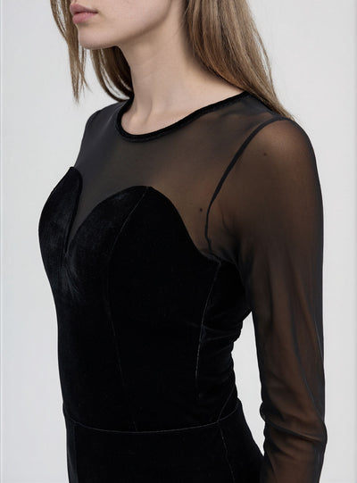 Body con coppe e trasparenze