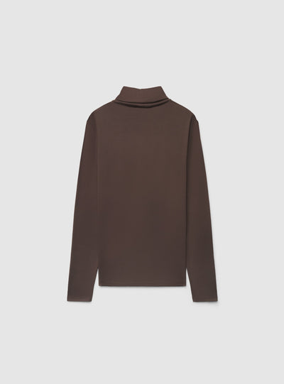 T-shirt a maniche lunghe con collo alto