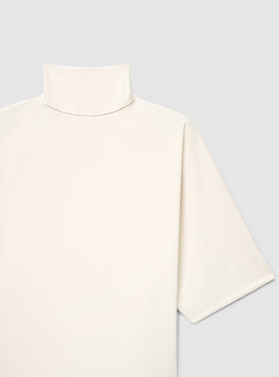 Blusa con collo alto e maniche 3/4