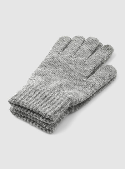 Five-finger solid-colour touch gloves