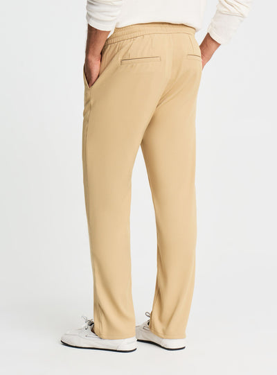 Pantaloni straight tinta unita con coulisse