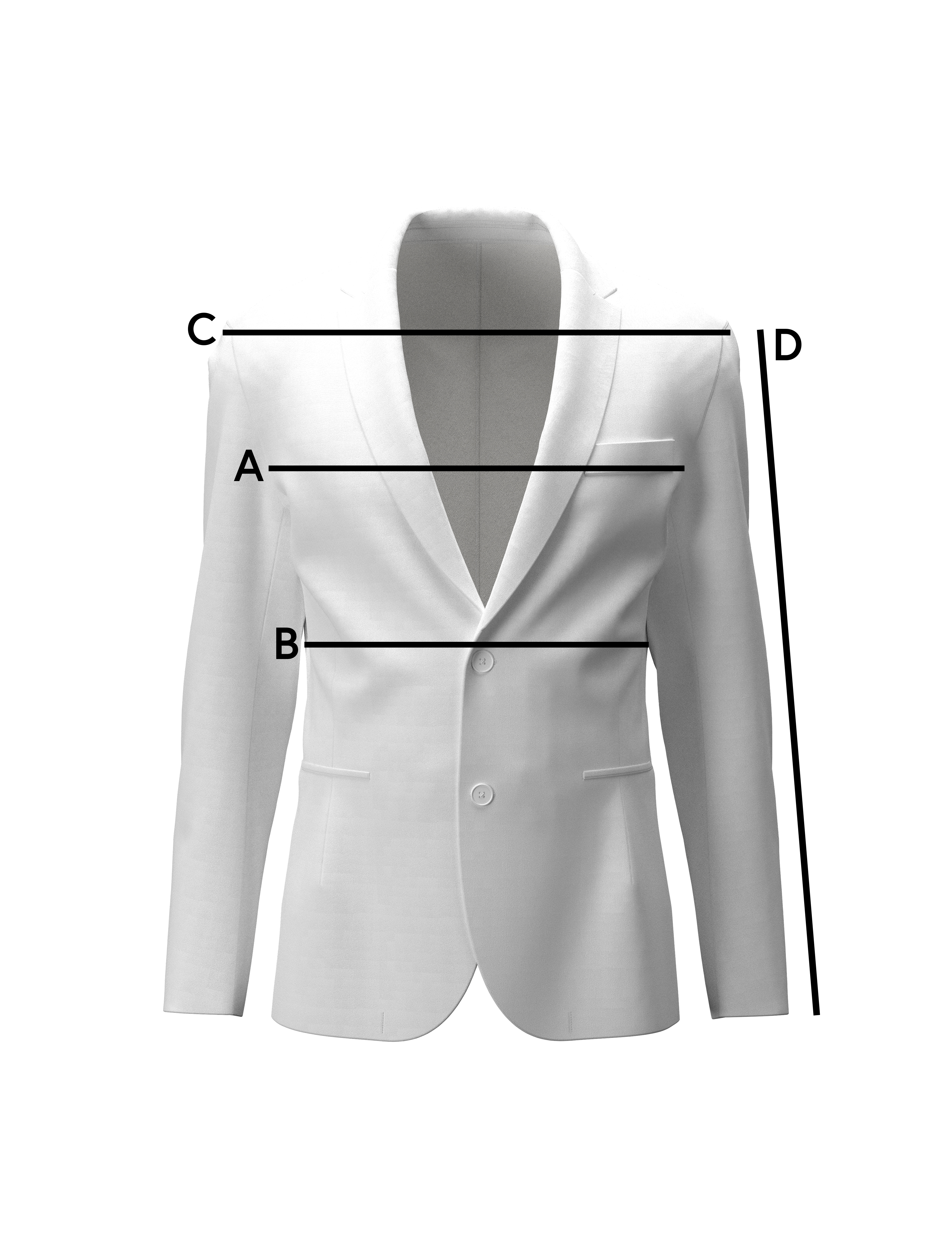 Schema delle misure - Giacca Uomo