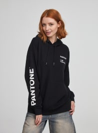 Black Oversized hoodie with Pantone™ print - Buy Online Black Oversized hoodie with Pantone™ print - Buy Online
