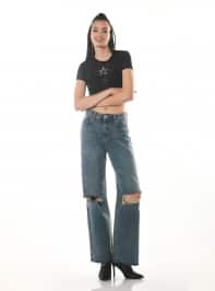 Long pants jeans Woman Terranova