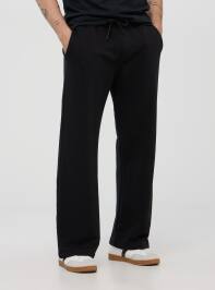 Black Wide leg tracksuit bottoms Buy Online Terranova