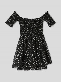 ◆Loulouseoul◆ Pearl Dot Dress Scarf Set Black LOULOUSEOUL Pearl Dot Dress / Scarf Set - Black | 하이츠스토어