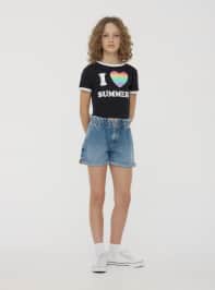 Pantalone Jeans Corto Mädchen Terranova