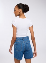 Pantalone Jeans Corto Donna Terranova