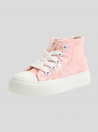 Pink sequin high top sneakers online