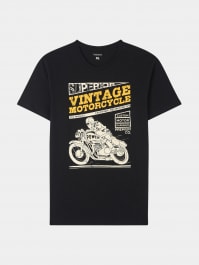 Tシャツ・カットソー COVERNAT CoverNatXWrangler Motorcycle Pigment T-Shirt Black Willie G Sketch Art Ringer Tee - True Black | Harley-Davidson LU