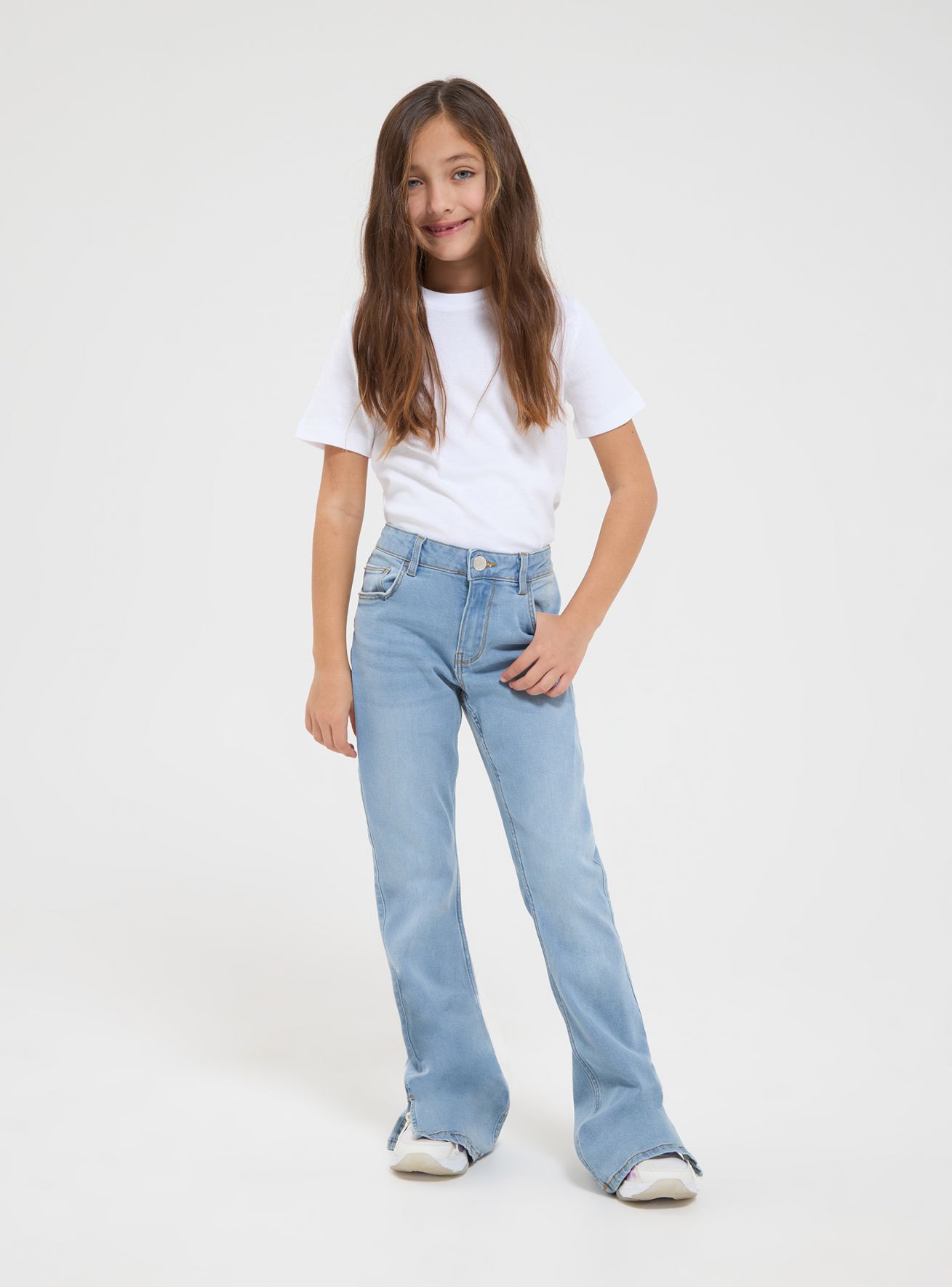 Mango Bambina Abbigliamento Pantaloni e jeans Jeans Jeans straight Jeans Paperbag crop 