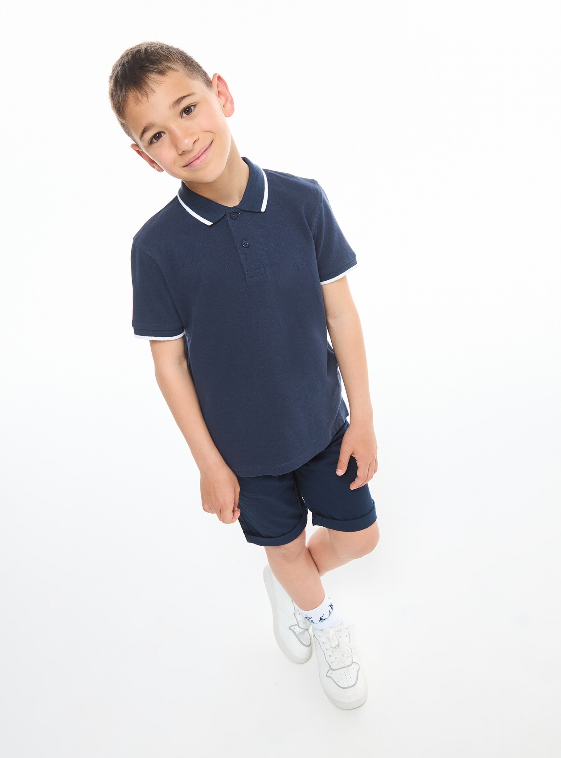 Blue jeans Plain polo shirt Buy Online Terranova