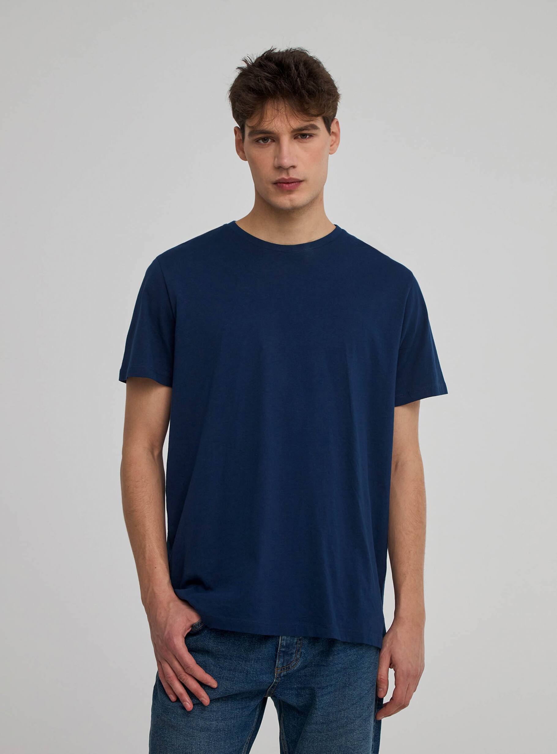 T shirt tinta unita Blu navy Acquista Online Terranova