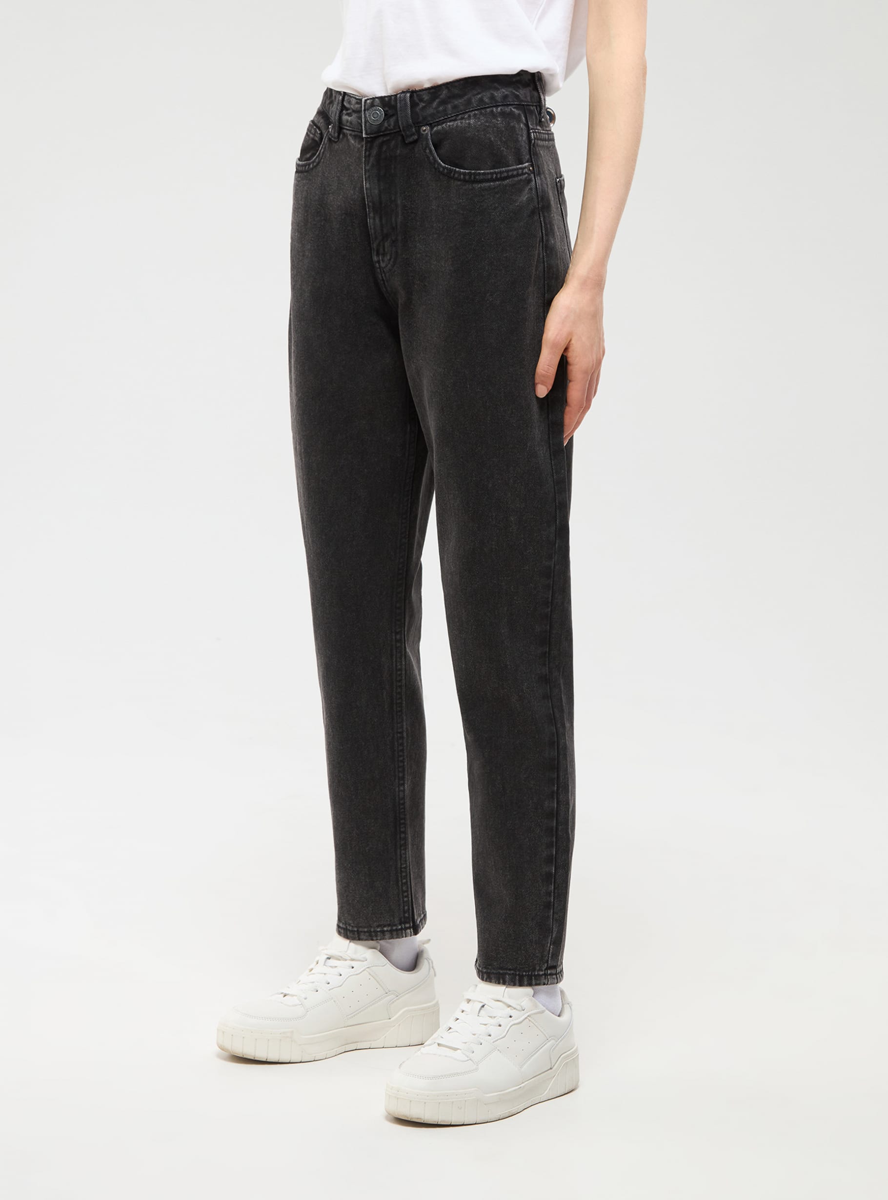 Zara mom jeans black deals