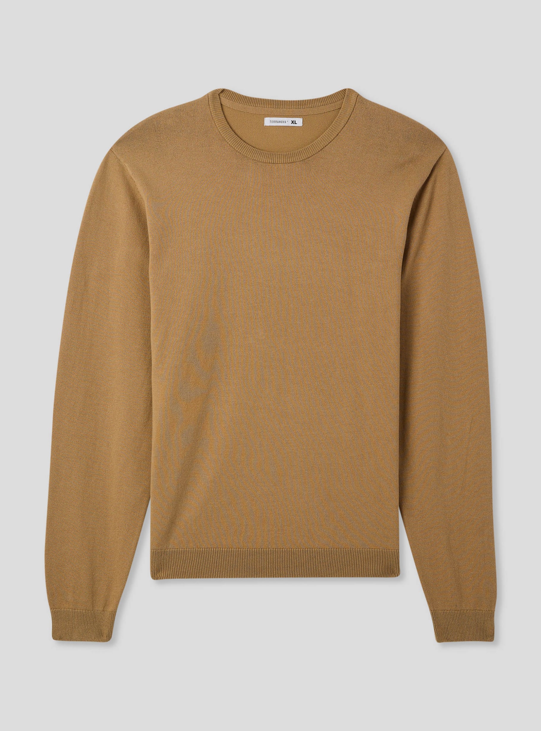 Camel crew neck sweater best sale