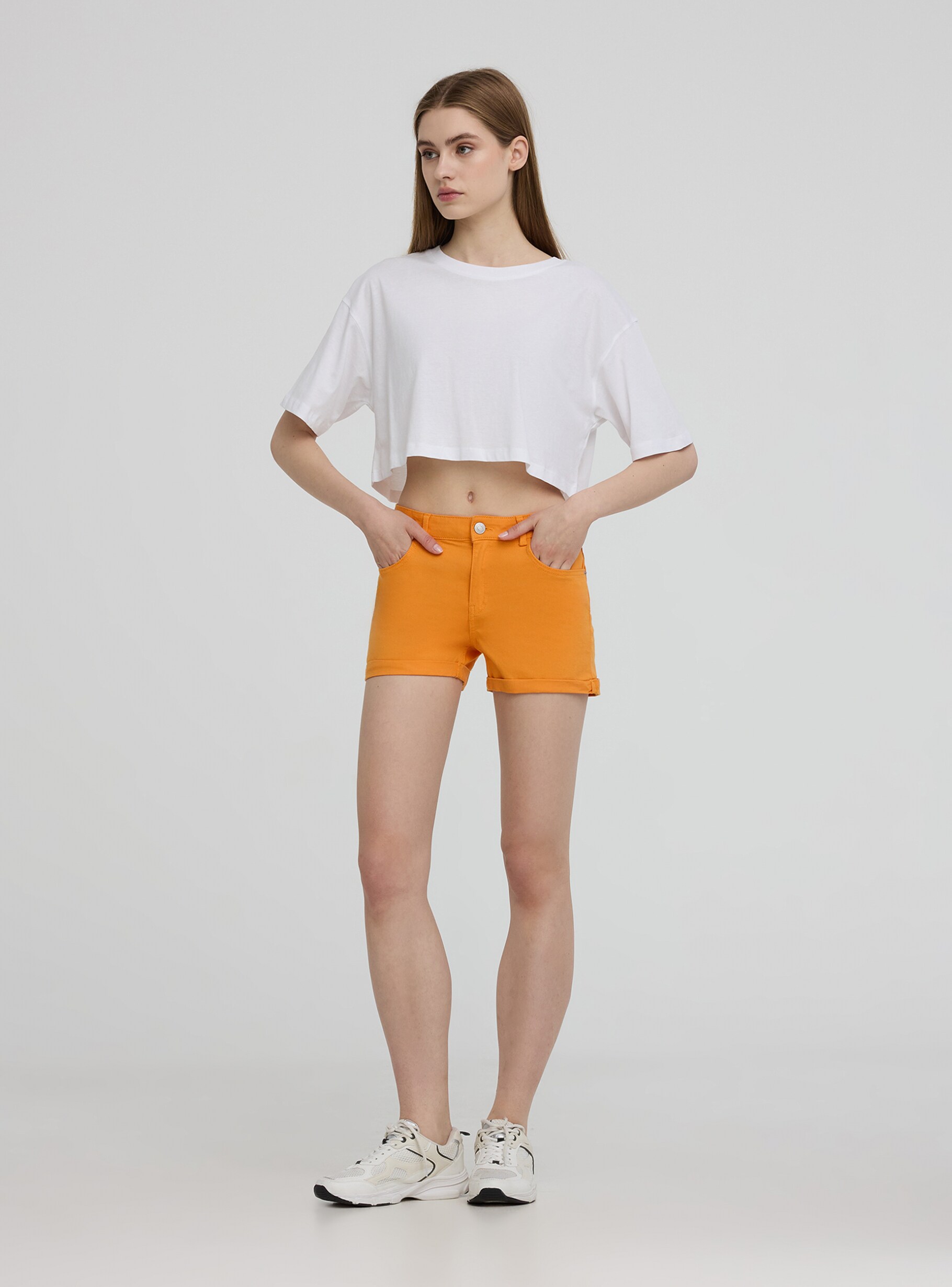 Orange Single-colour push-up shorts - Buy Online | Terranova