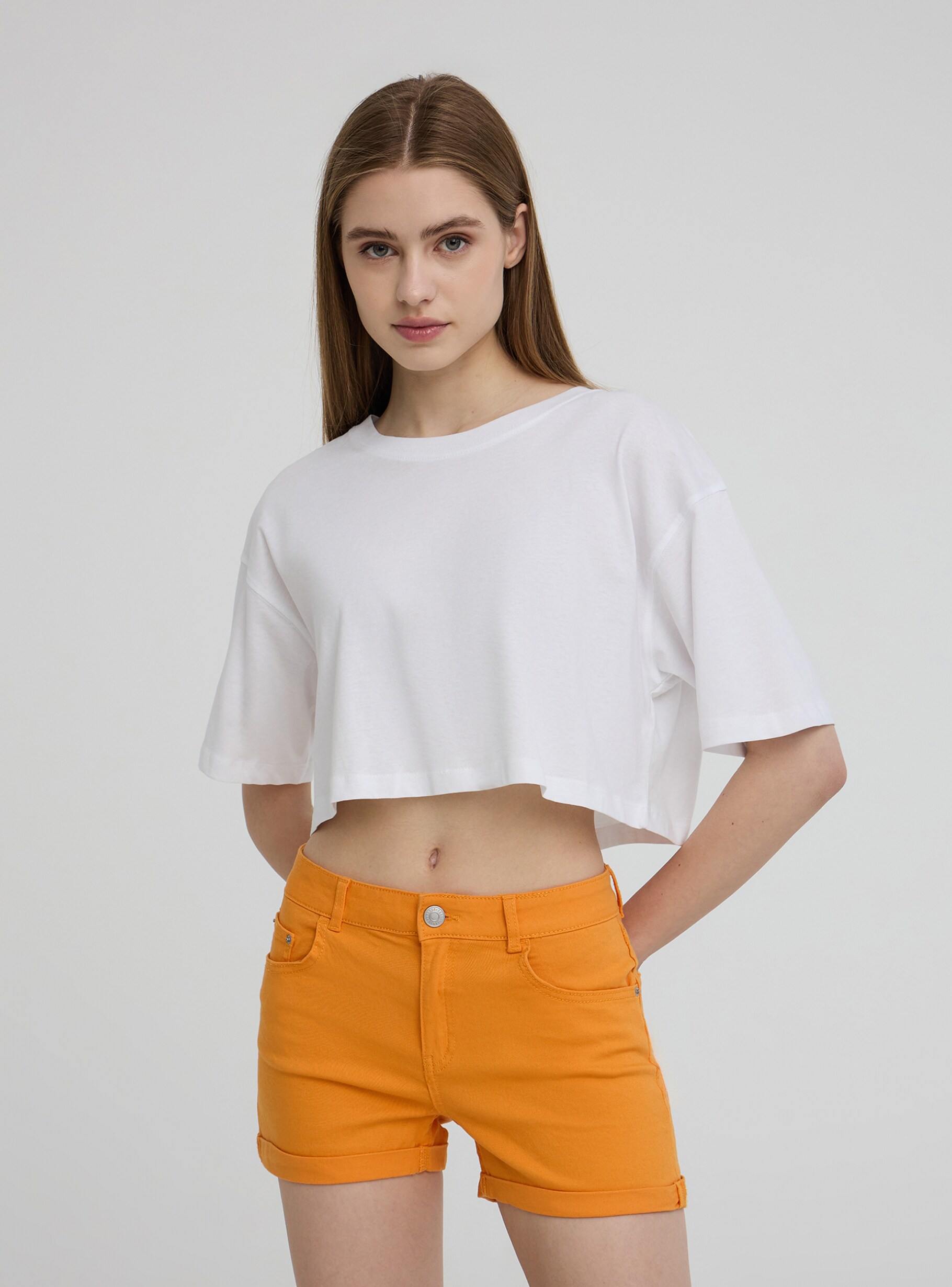 Orange Single-colour push-up shorts - Buy Online | Terranova
