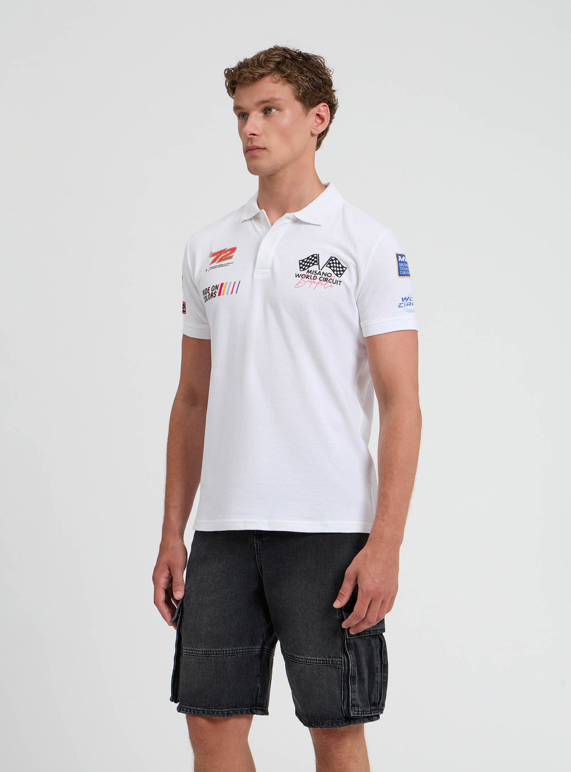 トップス papier Polo tee/white TTS* Polo White