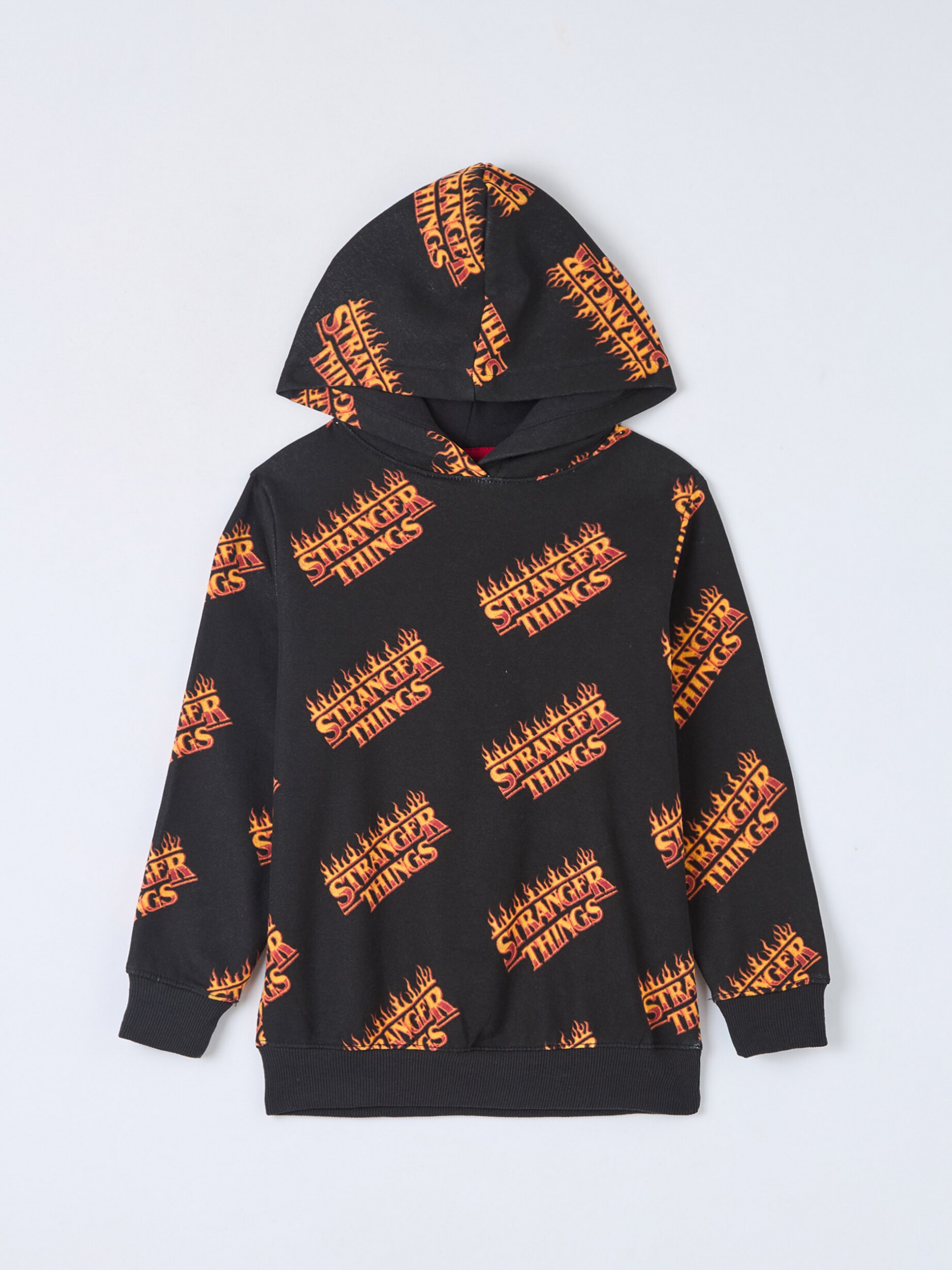 Black Hoodie with Stranger Things print Buy Online Terranova
