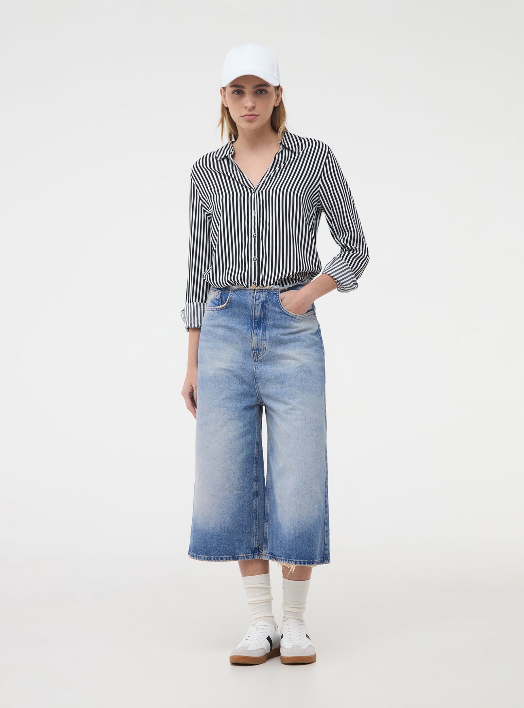 売れ筋商品|||ラルフローレン カットソー トップス レディース Women's Shadow-Stripe Dobby Shirt Black Shadow-Stripe Dobby Shirt for Women | Ralph Lauren® BH