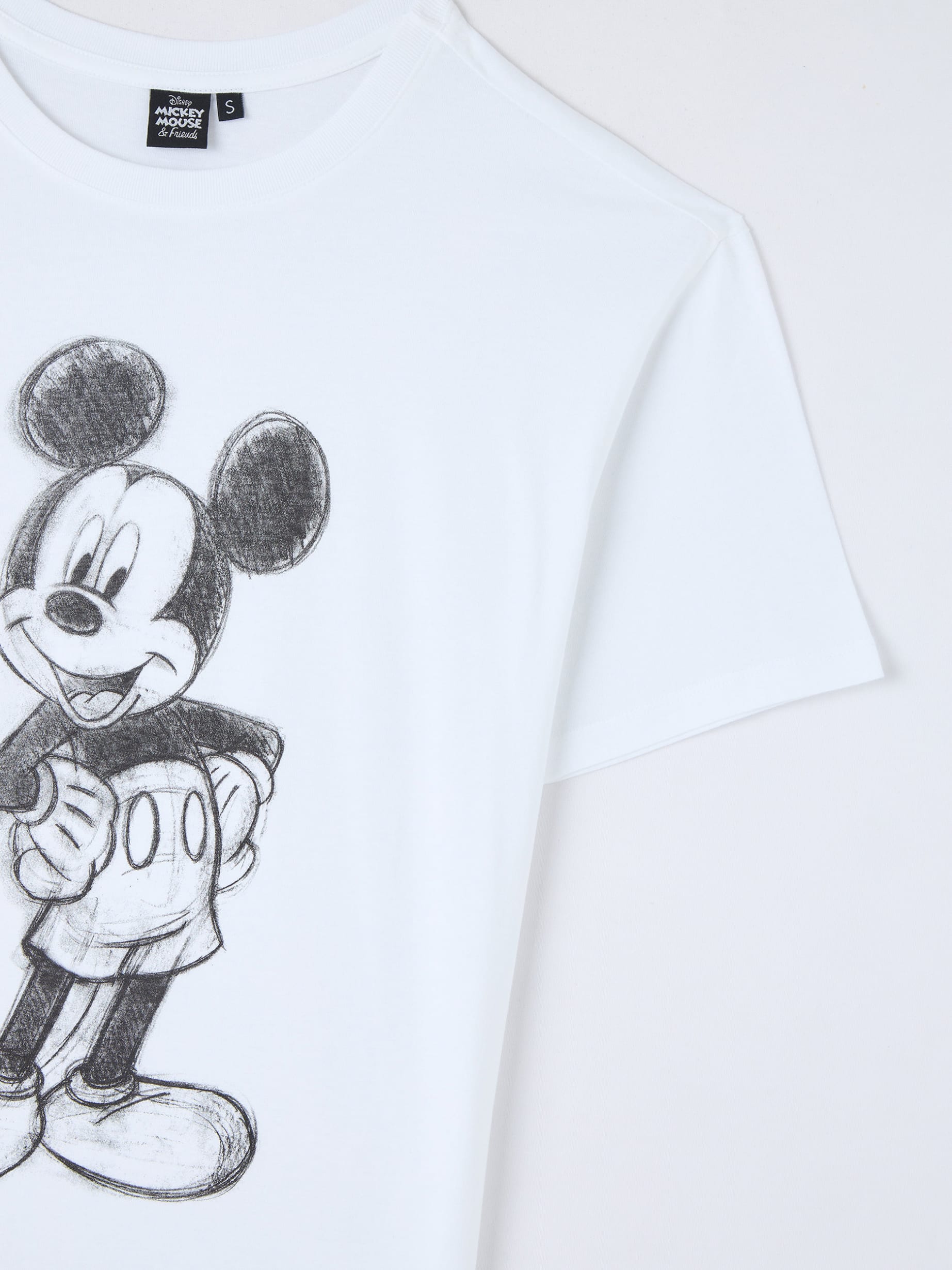 Optical white Oversized T-shirt with Mickey Mouse print