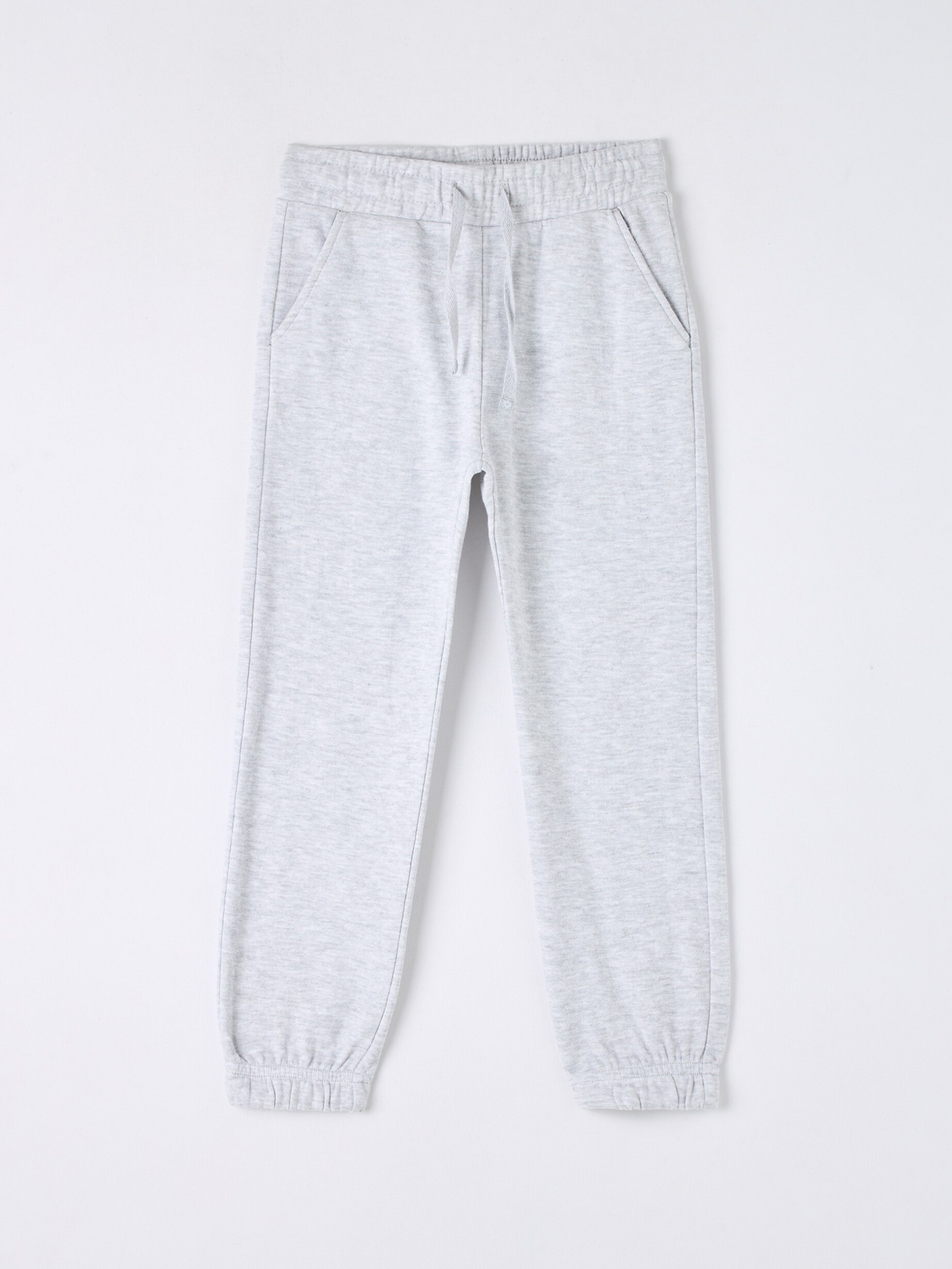 Light grey melange Plain tracksuit bottoms Buy Online Terranova