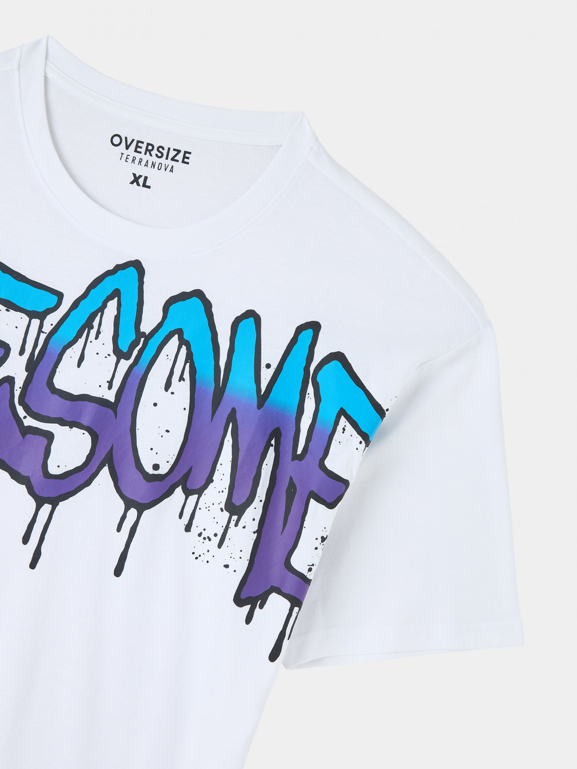 Optical white Oversized T-shirt with graffiti print - Buy Optical white Oversized T-shirt with graffiti print - Buy